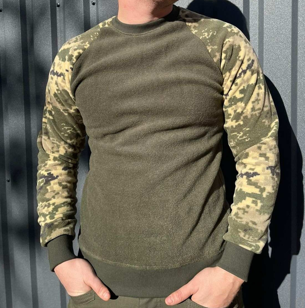 Тактический мужской флисовый свитер Олива-пиксель 4XL (25463) Kali - изображение 1
