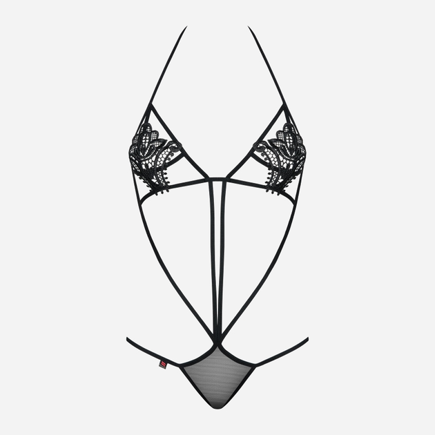 Body erotyczne damskie Obsessive Luiza body Czarne (5900308553053) - obraz 3
