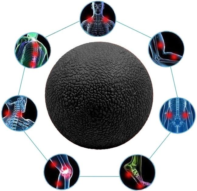 Массажный мяч кинезиологический BAX 060304 Black – фото, отзывы ...
