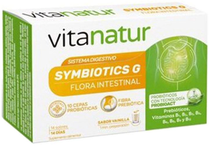 Комплекс пребіотиків і пробіотиків Diafarm Vitanatur Sinbiotics-G 14 пакетиків (8424657742403) - зображення 1