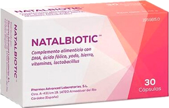 Probiotyk dla kobiet w ciąży Pharmex Natalbiotic 30 Capsules (8470001959850) - obraz 1