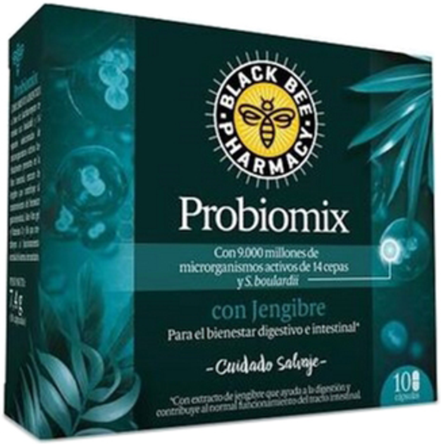Probiotyk Black Bee Probiomix Con Jengibre 10 Capsulas (3175681249417) - obraz 1