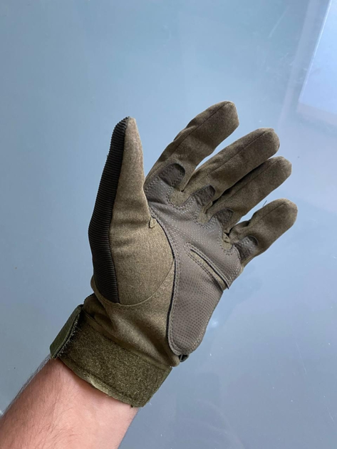 Перчатки палые для военных олива L (0513 - изображение 1
