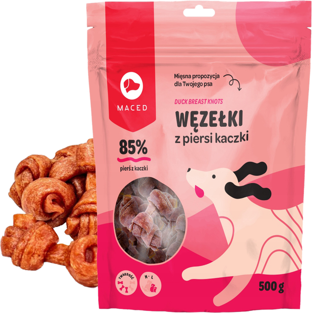 Przysmak dla psa Maced miekki wezel z kaczka 6 cm 500 g (5907489315159) - obraz 1