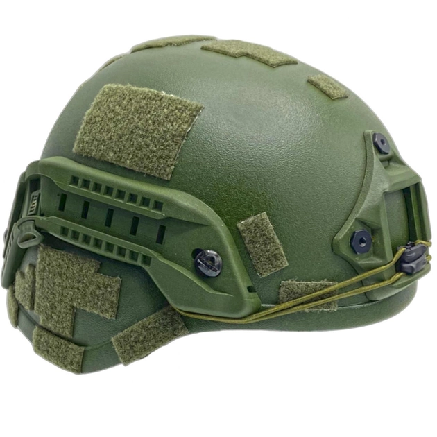 Каска шлем кевларовая военная тактическая баллистическая Украина ОБЕРІГ F2(хаки, олива) клас 1 NIJ IIIa - изображение 2