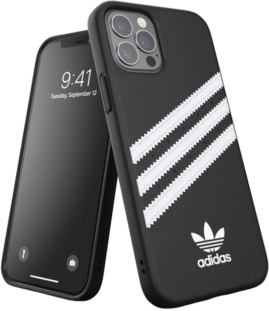 Панель Adidas OR Moulded Case Basic для Apple iPhone 12/12 Pro Чорно-Білий (8718846083447) - зображення 1