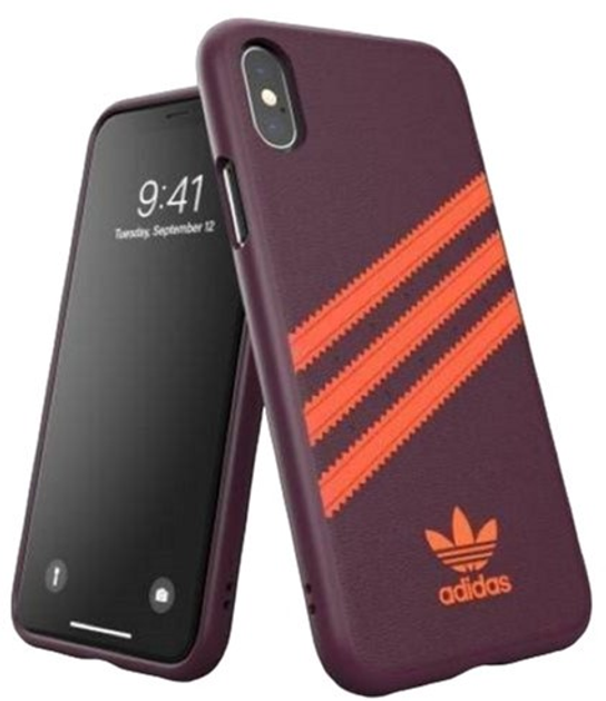 Панель Adidas OR Moulded PU для Apple iPhone X/XS Бордово-Помаранчевий (8718846078399) - зображення 1