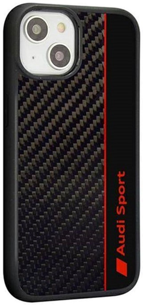 Панель Audi Carbon Fiber Stripe для Apple iPhone 14 Чорний (6955250225304) - зображення 1