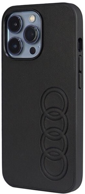 Etui plecki Audi Synthetic Leather do Apple iPhone 13/13 Pro Black (6955250226356) - obraz 1
