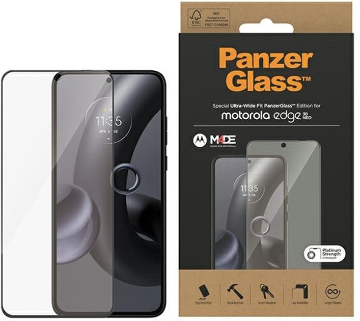 Захисне скло Panzer Glass Ultra-Wide Fit для Motorola Edge 30 Neo (5711724065699) - зображення 1