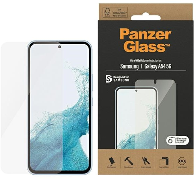 Szkło ochronne Panzer Glass Ultra-Wide Fit do Samsung Galaxy A54 5G SM-A546 (5711724073281) - obraz 1