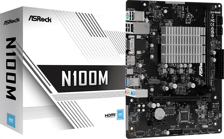 Płyta główna ASRock N100M (Intel Processor N100, SoC, PCI-Ex16) (90-MXBK80-A0UAYZ) - obraz 5