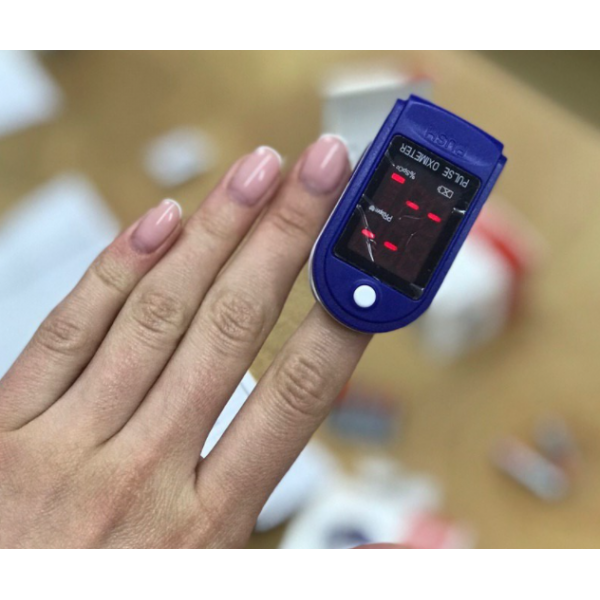 Портативний пульсометр оксиметр на палець Pulse Oximeter LK87 - зображення 4