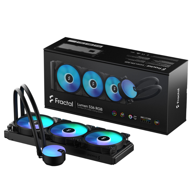 Система водяного охлаждения Fractal Design Lumen S36 RGB v2 3х120мм с подсветкой (FD-W-L1-S3612) - изображение 4