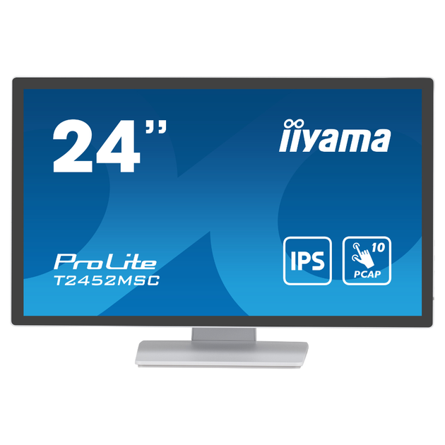 Монитор ЖК 23.8" Iiyama T2452MSC-W1 IPS 1920х1080 60Гц безрамочный/сенсорный экран Белый - Фото 1 Монитор ЖК 23.8" Iiyama T2452MSC-W1 IPS 1920х1080 60Гц безрамочный/сенсорный экран Белый - изображение 1