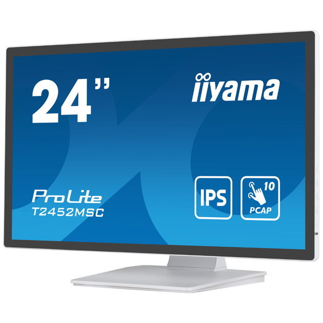 Монитор ЖК 23.8" Iiyama T2452MSC-W1 IPS 1920х1080 60Гц безрамочный/сенсорный экран Белый - Фото 2 Монитор ЖК 23.8" Iiyama T2452MSC-W1 IPS 1920х1080 60Гц безрамочный/сенсорный экран Белый - изображение 2