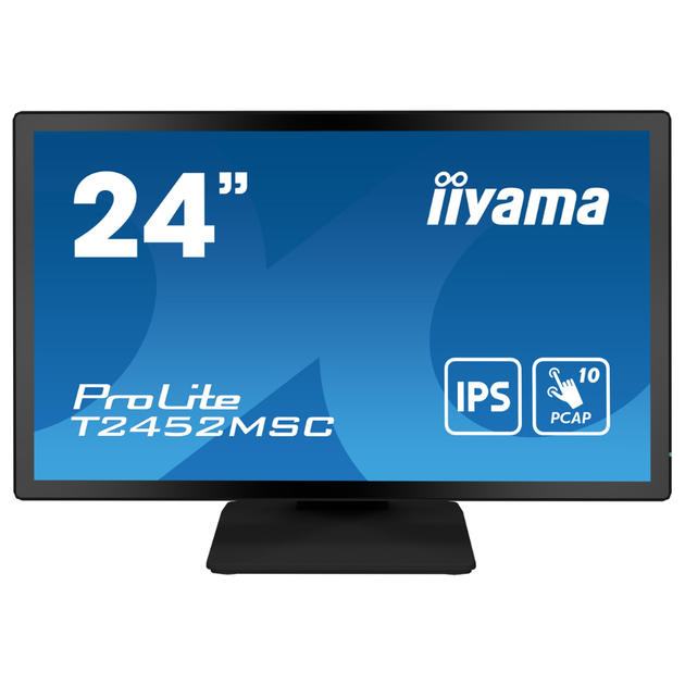 Монитор ЖК 23.8" Iiyama T2452MSC-B1 IPS 1920х1080 60Гц сенсорный экран Черный - изображение 3
