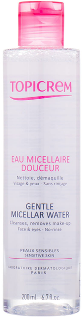 Woda micelarna Topicrem Gentle Micellar Water Face & Eyes 200 ml (3700281702378) - obraz 1