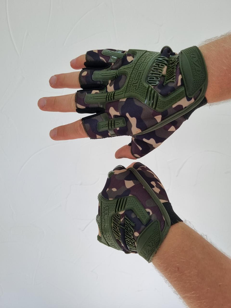 Тактические перчатки без пальцев Mechanix Mpact , Мультикам, размер XL - изображение 1