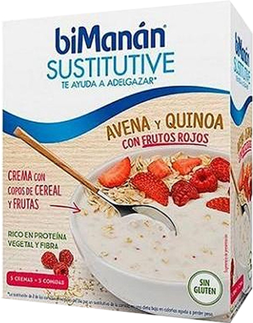 Kasha Bimanan Sustitutive Crema Avena y Quinoa Con Frutos Rojos 275g (3175681234246) - obraz 1