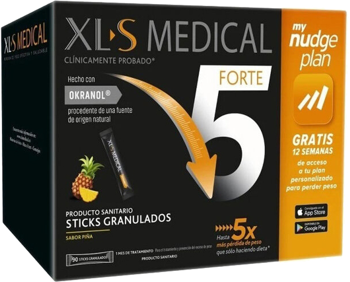 Koktajle Xls Medical Forte-5 90 Stick Pineapple Flavoured Granules (8470002023192) - obraz 1