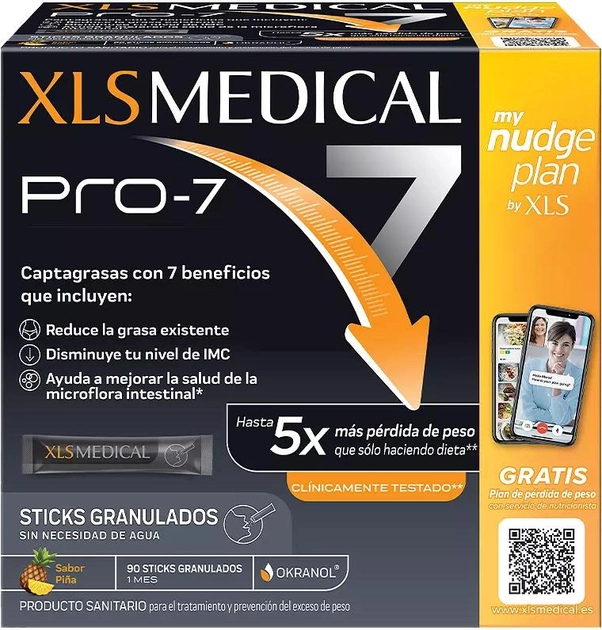 Napój rozpuszczalny Xls Medical Pro-7 90 Pineapple Flavour Sticks (8470002055094) - obraz 1