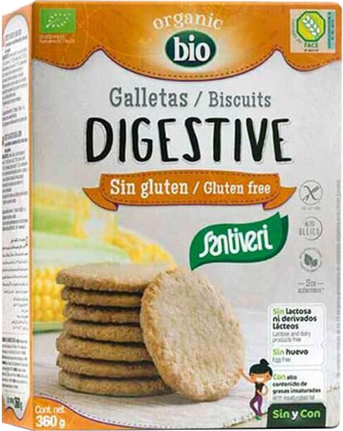 Ciasteczka Santiveri Digestive Biscuits Gluten Free 360g (8412170034662) - obraz 1