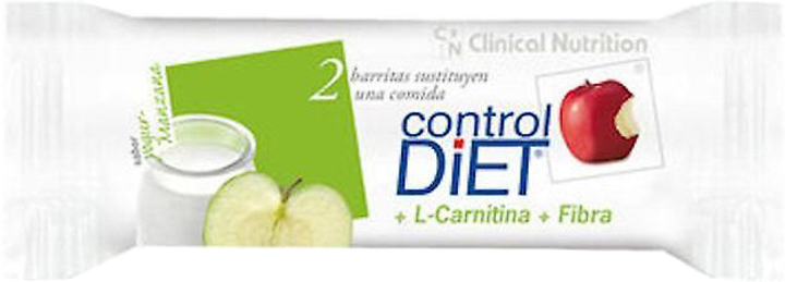 Батончики Nutrisport Control Diet Yoghurt Apple Bars 24 шт (8499992345268) - зображення 1