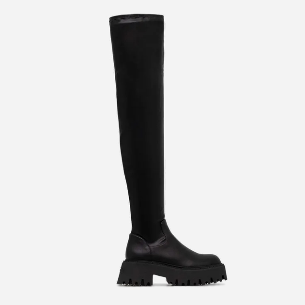 Muszkieterki damskie na obcasie Steve Madden Outsource Boot SM11002706-001 37 23 cm Czarne (8720857167542) - obraz 1