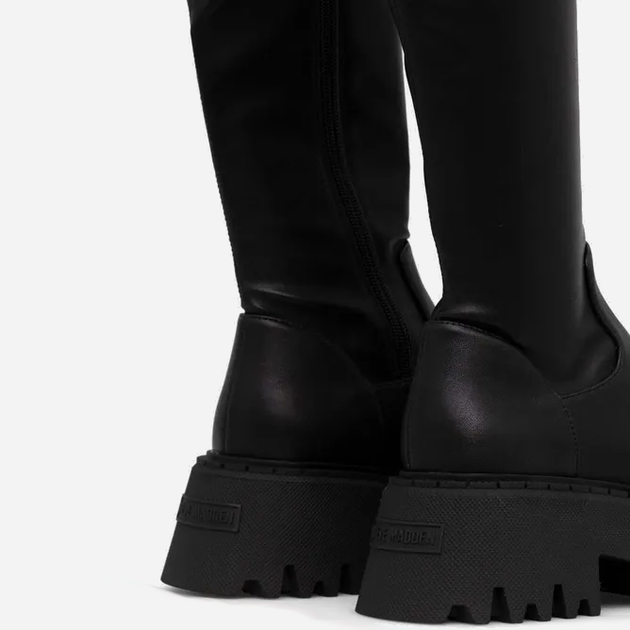 Жіночі ботфорти Steve Madden Outsource Boot SM11002706-001 41 26.2 см Чорні (8720857167627) - зображення 3