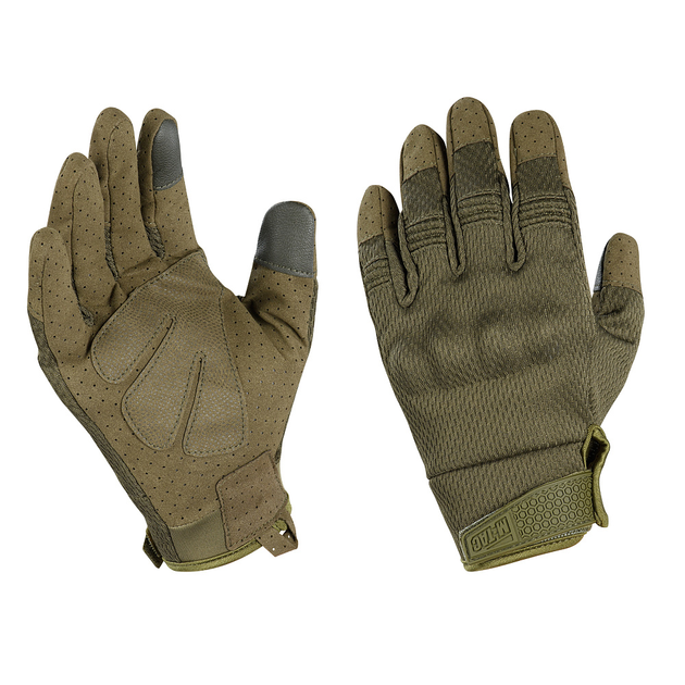 M-Tac рукавички A30 Olive, тактичні рукавички зсу, військові рукавички, рукавички олива, чоловічі рукавички - зображення 1