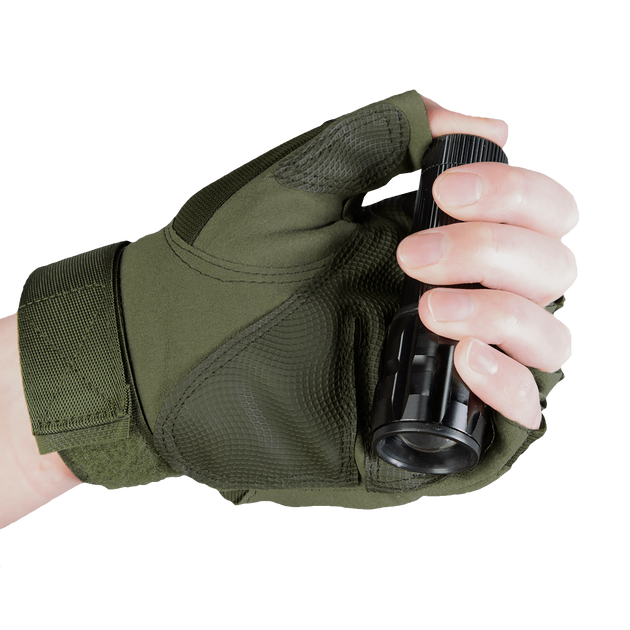 CamoTec рукавички Air Tac Shot Olivе, військові рукавички олива, армійські рукавички відкриті, рукавички безпалі - зображення 2