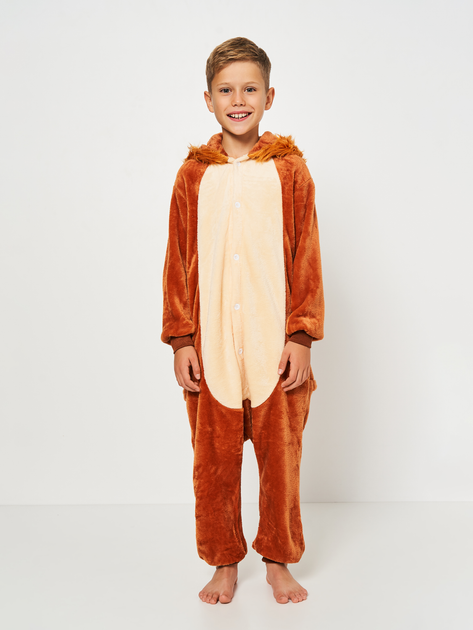 Детский кигуруми для мальчика KidsMIX Лев B10 134-140 см Коричневый (ROZ6400180269) 