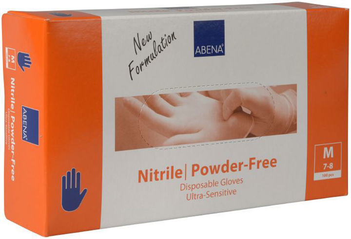 Рукавички медичні Abena Nitrile Guards Blue M 150U (5703538417375) - зображення 1