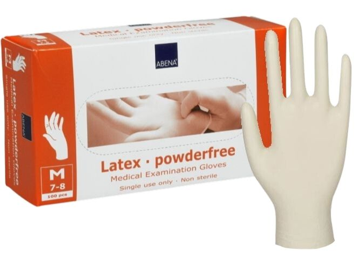 Rękawiczki medyczne Abena Natural Latex Gloves M 100U (5703538935657) - obraz 1