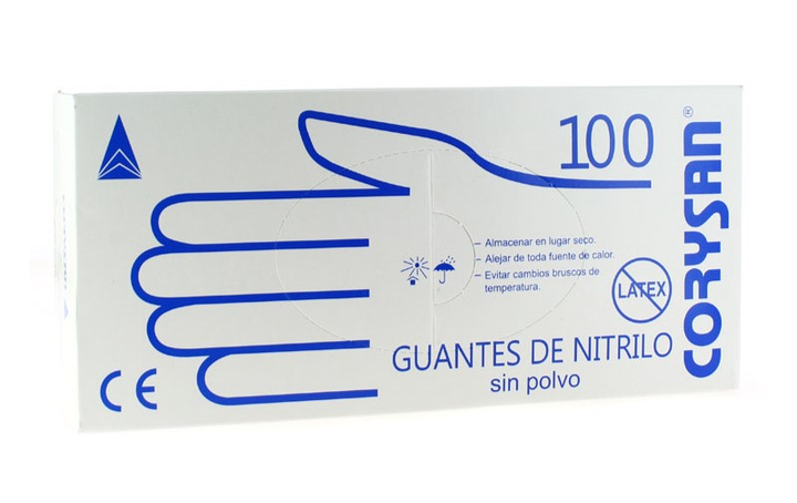 Rękawiczki medyczne Corysan Powder Free Nitrile Gloves Size S (8470001512369) - obraz 1