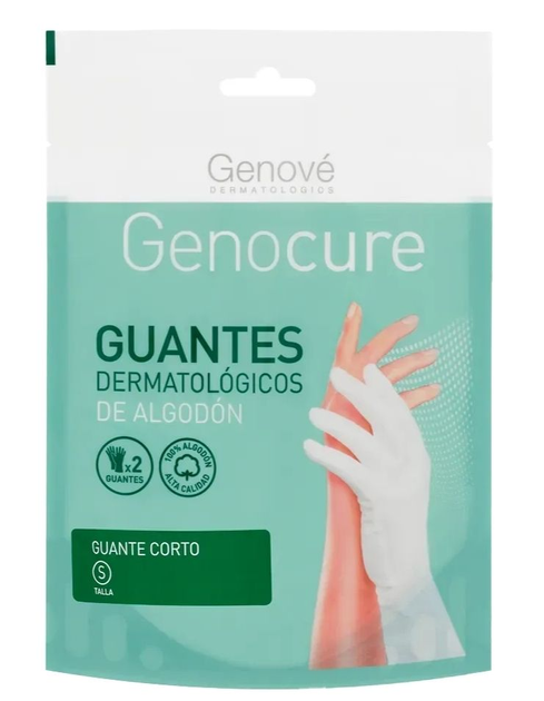 Rękawiczki medyczne Genove Guantes Dermat Algodón Talla Pequeña S (8423372034275) - obraz 1