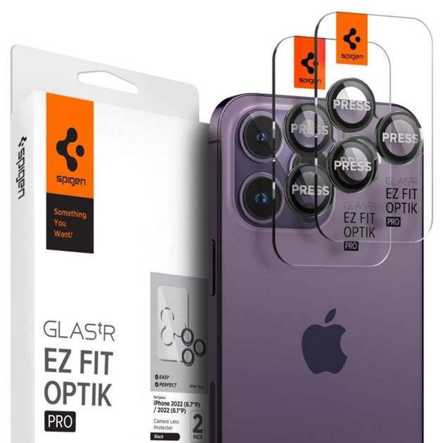 Szkło hartowane Spigen Ez Fit Optik do Apple iPhone 14 Pro/14 Pro Max 2 szt (8809896740043) - obraz 2