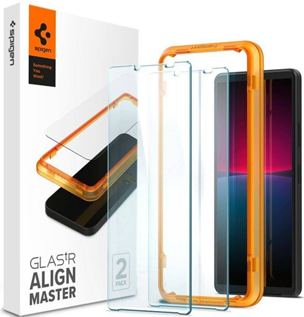 Zestaw szkieł ochronnych Spigen AlignMaster Glass.Tr do Sony Xperia 10 IV 2 szt (8809811862447) - obraz 1