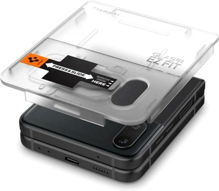 Zestaw szkieł ochronnych Spigen Glass FC Hinge Film do Samsung Galaxy Flip 4 2 szt (8809811867466) - obraz 1