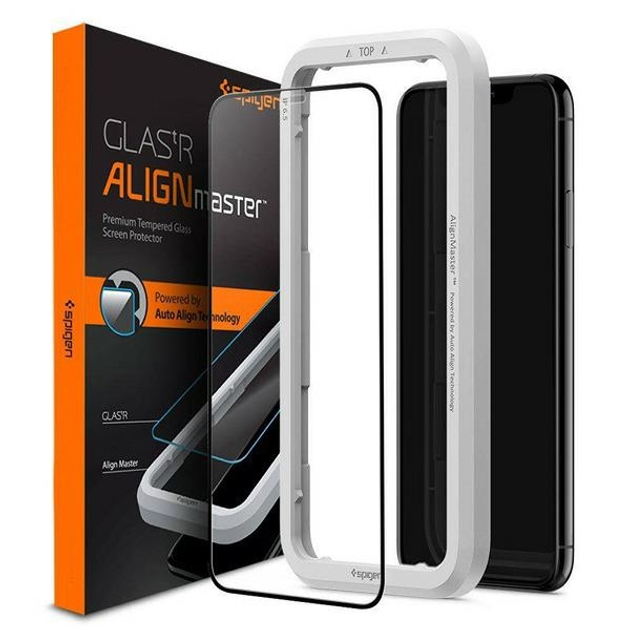Szkło ochronne Spigen AlignMaster Glass FC do Apple iPhone 11 (8809671018398) - obraz 2