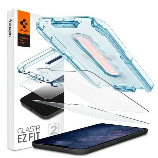 Szkło ochronne Spigen EZ FIT Glass.TR do Apple iPhone 12/12 Pro 2 szt (8809710757110) - obraz 2
