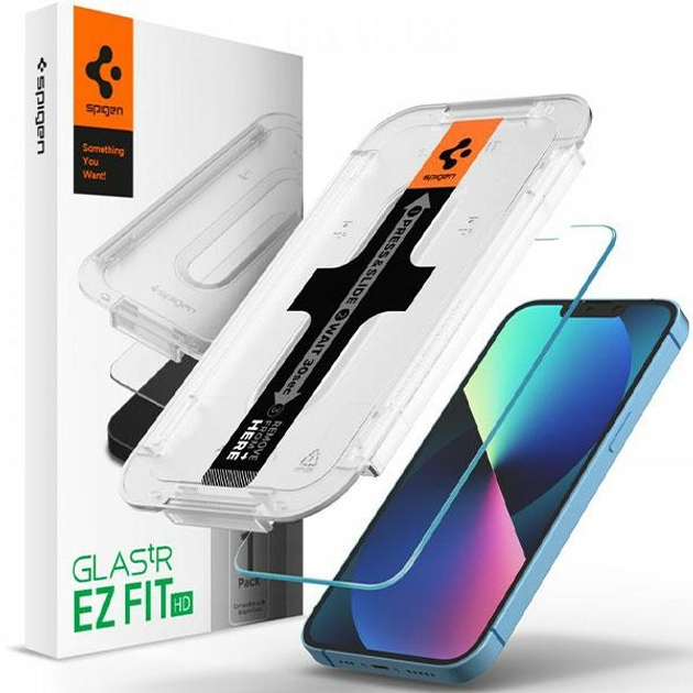 Захисне скло Spigen EZ FIT Glass.TR для Apple iPhone 14/13 Pro/13 (8809811853766) - зображення 2