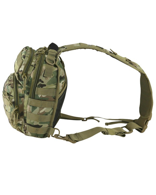 Рюкзак тактичний однолямковий Kombat Mini Molle Recon Shoulder Bag мультикам - зображення 1