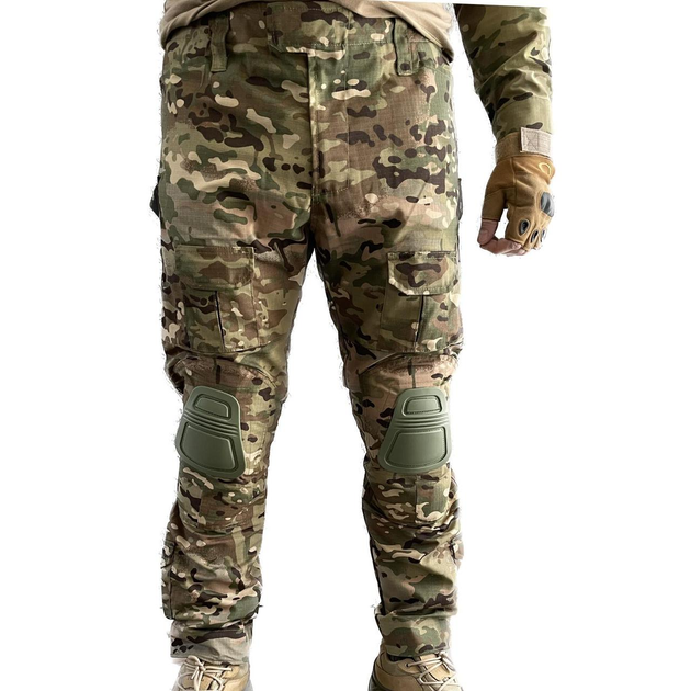 Тактичні штани з наколінниками мультикам розмір 3XL - зображення 1