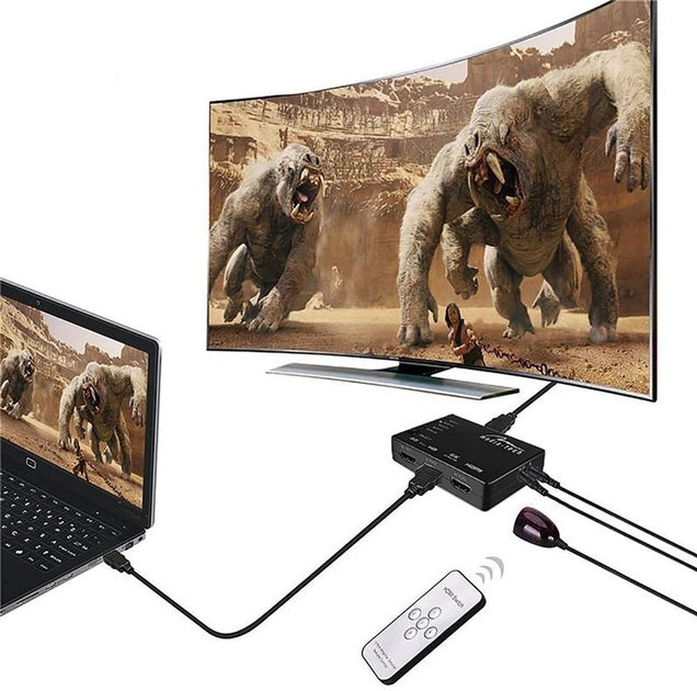 Przełącznik Media-Tech MT5207 HDMI 5xports HDMI switch remote controlled 4K resolution support - obraz 6
