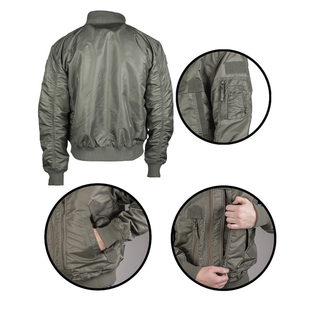 Куртка демісезонна Sturm Mil-Tec US Tactical Flight Jacket Olive 2XL (10404601) - зображення 2