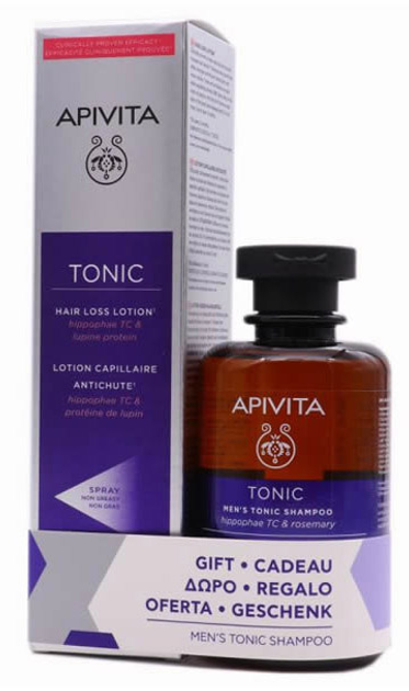 Набір Apivita Men's Hair Loss Lotions 150 мл + Tonic Shampoo 250 мл (5201279082857) - зображення 1