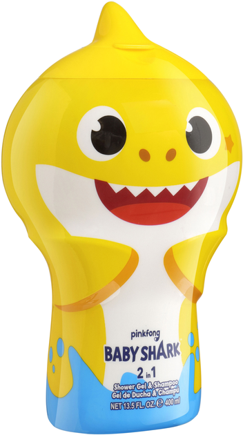 Дитячий шампунь-гель для душу Air-Val International Baby Shark Shower Gel & Shampoo 2D 400 мл (8411114088167) - зображення 1