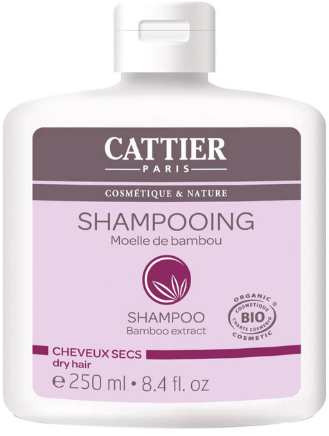 Szampon nawilżający Cattier Paris Dry Hair Bamboo Extract Shampoo Organic 250 ml (3283950910750) - obraz 1